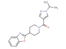2-{1-[(1-isopropyl-1H-pyrazol-4-yl)carbonyl]-4-piperidinyl}-1,3-benzoxazole