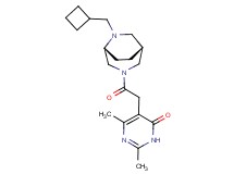 5-{2-[(1R*,5R*)-6-(cyclobutylmethyl)-3,6-diazabicyclo[3.2.2]non-3-yl]-2-oxoethyl}-2,6-dimethylpyrimidin-4(3H)-one