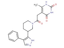 6-methyl-5-{2-oxo-2-[3-(4-phenyl-1H-pyrazol-5-yl)piperidin-1-yl]ethyl}pyrimidine-2,4(1H,3H)-dione