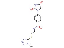 4-(2,4-dioxo-1-imidazolidinyl)-N-{2-[(1-methyl-1H-tetrazol-5-yl)thio]ethyl}benzamide