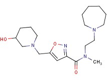N-(2-azepan-1-ylethyl)-5-[(3-hydroxypiperidin-1-yl)methyl]-N-methylisoxazole-3-carboxamide