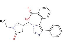 2-{1-[(1-ethyl-5-oxopyrrolidin-3-yl)methyl]-4-phenyl-1H-imidazol-5-yl}benzoic acid