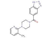 5-{[4-(3-methyl-2-pyridinyl)-1-piperazinyl]carbonyl}-1H-1,2,3-benzotriazole bis(trifluoroacetate)