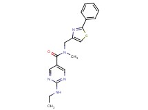2-(ethylamino)-N-methyl-N-[(2-phenyl-1,3-thiazol-4-yl)methyl]-5-pyrimidinecarboxamide