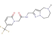 2-[2-oxo-5-(trifluoromethyl)-1(2H)-pyridinyl]-N-(5,6,7,8-tetrahydro-4H-pyrazolo[1,5-a][1,4]diazepin-2-ylmethyl)acetamide hydrochloride