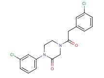 1-(3-chlorophenyl)-4-[(3-chlorophenyl)acetyl]-2-piperazinone