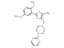 2-(4-{[2-(2,5-dimethoxyphenyl)-5-methyl-1,3-oxazol-4-yl]methyl}-1-piperazinyl)pyrimidine