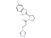 5-fluoro-2-{1-[3-(4H-1,2,4-triazol-4-yl)propanoyl]-2-pyrrolidinyl}-1H-benzimidazole