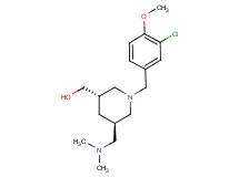 {(3S*,5R*)-1-(3-chloro-4-methoxybenzyl)-5-[(dimethylamino)methyl]piperidin-3-yl}methanol