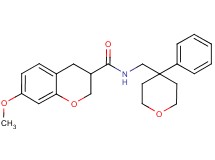 7-methoxy-N-[(4-phenyltetrahydro-2H-pyran-4-yl)methyl]chromane-3-carboxamide