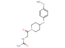 N-{2-[4-(4-methoxyphenoxy)-1-piperidinyl]-2-oxoethyl}urea