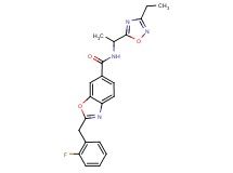N-[1-(3-ethyl-1,2,4-oxadiazol-5-yl)ethyl]-2-(2-fluorobenzyl)-1,3-benzoxazole-6-carboxamide