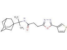 N-[1-(1-adamantyl)-1-methylethyl]-3-[5-(3-thienyl)-1,3,4-oxadiazol-2-yl]propanamide