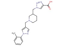 1-[(1-{[1-(2-methylphenyl)-1H-pyrazol-4-yl]methyl}piperidin-3-yl)methyl]-1H-1,2,3-triazole-4-carboxylic acid