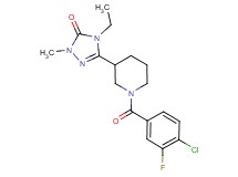 5-[1-(4-chloro-3-fluorobenzoyl)piperidin-3-yl]-4-ethyl-2-methyl-2,4-dihydro-3H-1,2,4-triazol-3-one