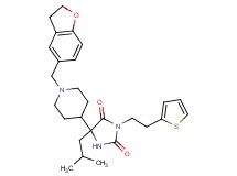 5-[1-(2,3-dihydro-1-benzofuran-5-ylmethyl)-4-piperidinyl]-5-isobutyl-3-[2-(2-thienyl)ethyl]-2,4-imidazolidinedione