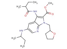 methyl 5-(sec-butylamino)-3-[(2-methylbutanoyl)amino]-1-(tetrahydro-2-furanylmethyl)-1H-pyrrolo[2,3-b]pyridine-2-carboxylate