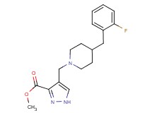 methyl 4-{[4-(2-fluorobenzyl)-1-piperidinyl]methyl}-1H-pyrazole-3-carboxylate