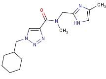 1-(cyclohexylmethyl)-N-methyl-N-[(4-methyl-1H-imidazol-2-yl)methyl]-1H-1,2,3-triazole-4-carboxamide