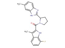 2-{1-[(7-fluoro-3-methyl-1H-indol-2-yl)carbonyl]-2-pyrrolidinyl}-6-methyl-1H-benzimidazole