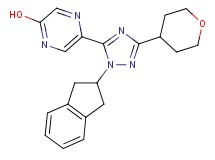 5-[1-(2,3-dihydro-1H-inden-2-yl)-3-(tetrahydro-2H-pyran-4-yl)-1H-1,2,4-triazol-5-yl]pyrazin-2-ol