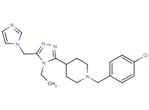 1-(4-chlorobenzyl)-4-[4-ethyl-5-(1H-imidazol-1-ylmethyl)-4H-1,2,4-triazol-3-yl]piperidine