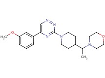 5-(3-methoxyphenyl)-3-{4-[1-(4-morpholinyl)ethyl]-1-piperidinyl}-1,2,4-triazine