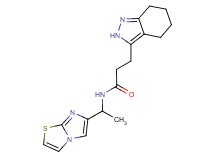 N-(1-imidazo[2,1-b][1,3]thiazol-6-ylethyl)-3-(4,5,6,7-tetrahydro-2H-indazol-3-yl)propanamide