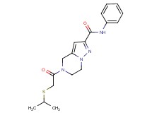 5-[(isopropylthio)acetyl]-N-phenyl-4,5,6,7-tetrahydropyrazolo[1,5-a]pyrazine-2-carboxamide