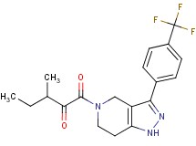 3-methyl-1-oxo-1-{3-[4-(trifluoromethyl)phenyl]-1,4,6,7-tetrahydro-5H-pyrazolo[4,3-c]pyridin-5-yl}-2-pentanone