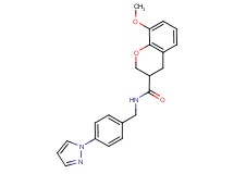 8-methoxy-N-[4-(1H-pyrazol-1-yl)benzyl]-3-chromanecarboxamide