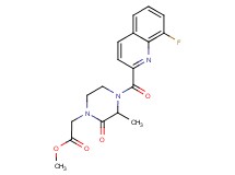 methyl {4-[(8-fluoroquinolin-2-yl)carbonyl]-3-methyl-2-oxopiperazin-1-yl}acetate