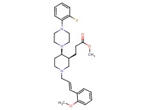 methyl 3-{(3S*,4R*)-4-[4-(2-fluorophenyl)-1-piperazinyl]-1-[(2E)-3-(2-methoxyphenyl)-2-propen-1-yl]-3-piperidinyl}propanoate