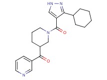 {1-[(3-cyclohexyl-1H-pyrazol-4-yl)carbonyl]-3-piperidinyl}(3-pyridinyl)methanone