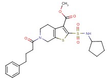 methyl 2-[(cyclopentylamino)sulfonyl]-6-(4-phenylbutanoyl)-4,5,6,7-tetrahydrothieno[2,3-c]pyridine-3-carboxylate