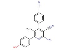 2-amino-4-(4-cyanophenyl)-6-(4-hydroxyphenyl)-5-methylnicotinonitrile