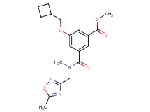 methyl 3-(cyclobutylmethoxy)-5-({methyl[(5-methyl-1,2,4-oxadiazol-3-yl)methyl]amino}carbonyl)benzoate