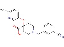 1-(3-cyanobenzyl)-4-[(6-methylpyridin-3-yl)oxy]piperidine-4-carboxylic acid