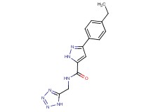 3-(4-ethylphenyl)-N-(1H-tetrazol-5-ylmethyl)-1H-pyrazole-5-carboxamide