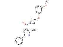 4-{[3-(3-methoxyphenoxy)-1-azetidinyl]carbonyl}-5-methyl-2-phenyl-1H-imidazole