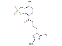 (4aS*,7aR*)-1-[4-(3,5-dimethyl-1H-pyrazol-1-yl)butanoyl]-4-methyloctahydrothieno[3,4-b]pyrazine 6,6-dioxide