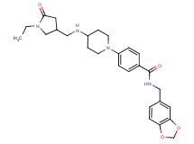 N-(1,3-benzodioxol-5-ylmethyl)-4-(4-{[(1-ethyl-5-oxo-3-pyrrolidinyl)methyl]amino}-1-piperidinyl)benzamide