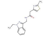 N-[(1-ethyl-1H-indazol-3-yl)methyl]-2-(2-methyl-1,3-thiazol-4-yl)acetamide