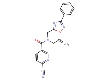 N-allyl-6-cyano-N-[(3-phenyl-1,2,4-oxadiazol-5-yl)methyl]nicotinamide