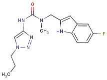 N-[(5-fluoro-1H-indol-2-yl)methyl]-N-methyl-N'-(1-propyl-1H-1,2,3-triazol-4-yl)urea