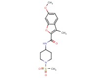 6-methoxy-3-methyl-N-[1-(methylsulfonyl)-4-piperidinyl]-1-benzofuran-2-carboxamide