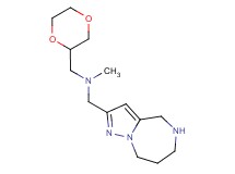 (1,4-dioxan-2-ylmethyl)methyl(5,6,7,8-tetrahydro-4H-pyrazolo[1,5-a][1,4]diazepin-2-ylmethyl)amine