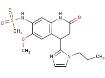 N-[6-methoxy-2-oxo-4-(1-propyl-1H-imidazol-2-yl)-1,2,3,4-tetrahydroquinolin-7-yl]methanesulfonamide