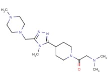 N,N-dimethyl-2-(4-{4-methyl-5-[(4-methylpiperazin-1-yl)methyl]-4H-1,2,4-triazol-3-yl}piperidin-1-yl)-2-oxoethanamine