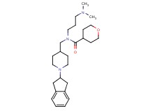 N-{[1-(2,3-dihydro-1H-inden-2-yl)-4-piperidinyl]methyl}-N-[3-(dimethylamino)propyl]tetrahydro-2H-pyran-4-carboxamide